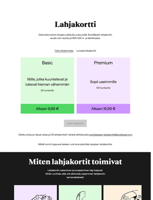 bookbeat - lahjakortti